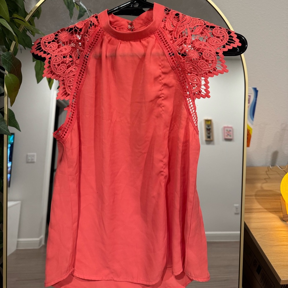 Cute E&M orange blouse size S
